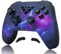 Manette Switch Pro, Bluetooth Manette Sans Fil Pour Switch/Switch 2/Pc, Gamer Switch Manettes Avec Vibration, Turbo, Gyroscope 6 Axes, Rgb Lumière, Wake-Up, Bouton Programmable (Galaxie)