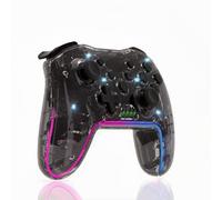 Manette Switch Sans Fil, Manette de Jeu Bluetooth avec Éclairage RGB Fonction Turbo /Vibration pour Nintendo Switch 2/PC,Noir