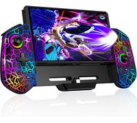 Manette Switch, Switch Manette Pour Switch/Oled Mode Portable Avec Bâtons À Effet Hall/Turbo/Support De Table/Gyroscope À 6 Axes, Grande Poignée Manette De Switch(Noir)