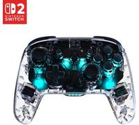 Turtle Beach Manette de gaming Afterglow Transparente - Sans fil RGB - Officielle Nintendo Switch 2