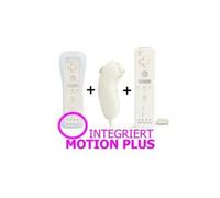 Manette Qumox manette wii motion plus compatible + nunchuck blanche pour wii u wii mini