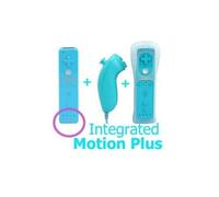 Manette Qumox manette wii motion plus compatible + nunchuck bleu pour wii u wii mini