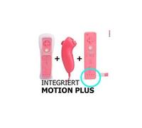 Manette Qumox manette wii motion plus compatible + nunchuck rose pour wii u wii mini