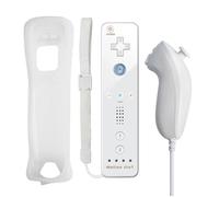 Manette Wii + Nunchuck - Wiimote avec Motion Plus Intégré - Compatible Nintendo Wii/Wii U - Télécommande Sans Fil -GAVI STORE