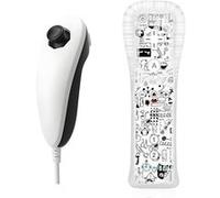 Manette Wii, Qumox Wii Télécommande nunchuck , télécommande de jeu de compatible avec Nintendo Wii/Wii U, avec étui en silicone gratuit et dragonne G