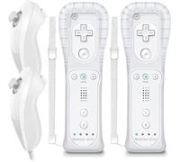 Manette Wii Remote avec Motion Plus et Nunchuck, télécommande sans fil Wii Remote Plus avec Nunchuck avec dragonne pour Wii