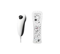 Manette Wii, Wii Télécommande nunchuck , télécommande de jeu de compatible avec Nintendo Wii/Wii U, avec étui en silicone gratuit et dragonne