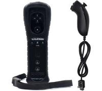 Manette Wiimote et Nunchuck Contrôleur de jeu pour Console Wii et Wii U avec Housse en silicone Noir Hobby Concept Noir G