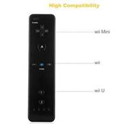Manette Wiimote noire pour Nintendo Wii et Wii U -QUMOX®