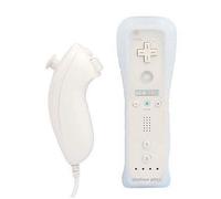 Manette Wiimote Pour Wii + Nunchuck + Housse Blanc