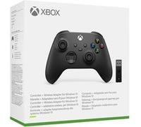 Manette Xbox avec adaptateur sans-fil Windows10 Noir G