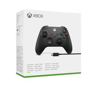 Microsoft Xbox Wireless Controller + USB-C Cable Noir Manette de jeu Analogique/Numérique PC, Xbox One, Xbox One S, Xbox One X, Xbox Series S, Xbox Series X
