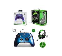 Manette Xbox One-S-X-Pc Bleu Nebula Métalisée Officielle + Casque Gamer Pro Ph3 Spirit Of Gamer Xbox One/S/X/Pc