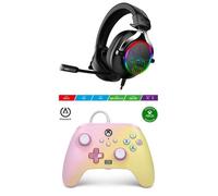 Manette XBOX ONE-S-X-PC Limonade rose EDITION Officielle + Casque Gamer 7.1 H600 SPIRIT OF GAMER XBOX ONE/S/X/PC