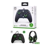 Manette XBOX ONE-S-X-PC NOIRE Verte HINT Officielle + Casque Gamer PRO XH5 SPIRIT OF GAMER XBOX ONE/S/X/PC