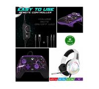 Manette XBOX ONE S-X-PC Purple Magma Officielle + Casque Gamer PRO H8 Blanc SPIRIT OF GAMER XBOX ONE/S/X/PC pas cher