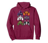 Manettes de Jeu d'halloween sorcière, Citrouille, fantôme, araignée Sweat à Capuche, Unisexe pour Adultes, Marron, XXL