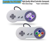 Manettes de remplacement pour Console de jeu vidéo SNES SFC 16 bits, poignée, boutons colorés violets, accessoires de Joystick de contrôleur Purple