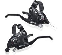 Manettes de Vitesse 3x7Vitesses VTT Vélo Frein Shifter, Levier de Vitesse Gauche Droite avec Indicateur de Vitesse et Câble de