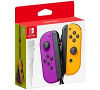 Manettes Joy-Con Nintendo Switch paire Néon Violet & Néon Orange Batterie remplaçable avec dragonnes noires/gris foncé