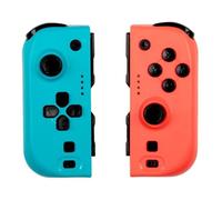 Manettes Joypads - Nintendo Switch et Switch OLED - KONIX - Autonomie 8 h - Fonction vibration - Bleu et rouge