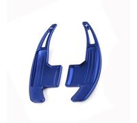 Manettes Vitesse Volant Compatible Avec Ford Pour Mustang 2015-2023 Couvercle D'extension Levier Vitesse Volant Voiture Alliage D'aluminium Garniture Changement Vitesse Intérieur(Blue)