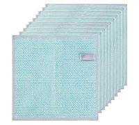 MANFÂ 10 Pièces Chiffon à Vaisselle en Fil de Fer, Torchon Cuisine Lingettes Nettoyantes, Eponge Vaisselle Double en Fils Métallique et Fibre Végétale - 20x20cm