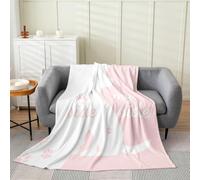 Manfei Couverture en flanelle à imprimé pattes de chien, style moderne pour canapé, chambre à coucher, bureau, lit simple, 152,4 x 203,2 cm, rose