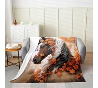 Manfei Couverture en flanelle douce et respirante sur le thème des animaux pour lit, canapé, décoration de chambre d'enfant, garçons et filles, (101,6 x 127 cm)