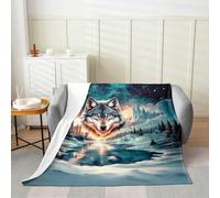 Manfei Couverture en flanelle sur le thème des animaux sauvages, jeté confortable pour lit, canapé, décoration de chambre d'enfants, garçons et filles, doux et respirant (76,2 x 101,6 cm)