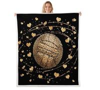 Manfei Couverture en polaire douce et respirante pour décoration de chambre d'enfant, motif volley-ball, cœurs dorés, léopard, marron, thème jeux vidéo, pour lit, canapé, chambre d'enfant, garçons et