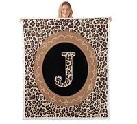 Manfei Couverture en polaire imprimée léopard africain marron avec motif de guépard sauvage pour lit, canapé, décoration de chambre d'enfant, garçons et filles, douce et respirante (76,2 x 101,6 cm)