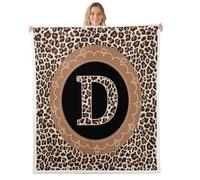 Manfei Couverture en polaire imprimée léopard africain marron avec motif peau de guépard sauvage pour lit, canapé, décoration de chambre d'enfant, garçons et filles, douce et respirante (101,6 x 127