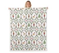 Manfei Couverture en polaire sherpa, motif casse-noisette, cerf de Noël, pour enfants, filles, garçons, adultes, soldats et rois - Couverture décorative pour fauteuil, canapé-lit, 101,6 x 127 cm