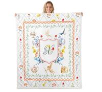 Manfei Couverture polaire à motif floral et feuilles de fleurs du printemps pour enfants, filles, garçons et adultes - Couverture sherpa de style bohème pour décoration de Saint-Valentin, chaise