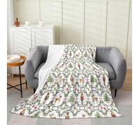 Manfei Couverture polaire en flanelle, motif cerf de Noël mignon pour enfants, filles, garçons, adultes, soldats et rois - Couverture sherpa pour décoration de chaise, canapé-lit, 127 x 152,4 cm