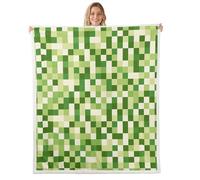 Manfei Couverture polaire motif mineurs pixelisés pour jeux vidéo - Couverture douce et respirante pour lit ou canapé - Décoration de chambre d'enfant - 101,6 x 127 cm