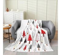 Manfei Couverture polaire pelucheuse en flanelle pour enfants et adultes, motif arbre de pin abstrait, 101,6 x 127 cm, graffiti aquarelle dessin animé, canapé, canapé, lit, enfant, adulte et