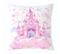 Manfei Dreamy Castle Lot de 1 housse de coussin avec motif papillon et amour pour garçons et filles, thème conte de fées pour voiture, camping-car, rose, violet, blanc