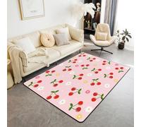 Manfei Joli tapis de sol d'intérieur à motif de marguerites de dessin animé pour décoration de chambre d'enfants, garçons et filles, tapis absorbant, antidérapant et absorbant, motif fruits kawaii