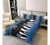 Manfei Parure de lit 3 pièces 100 % coton avec housse de couette 100 % coton, motif léopard, animaux sauvages, décoration de chambre pour enfants, garçons et filles, 2 taies d'oreiller, sans couette