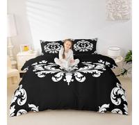 Manfei Parure de lit 3 pièces ultra douce avec housse de couette à fermeture éclair et monogramme lettre Q pour lit super king-size