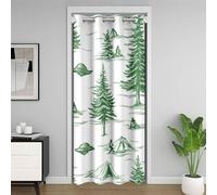 Manfei Rideau de porte motif vaisseau spatial extraterrestre pour porte, intimité, tente, arbre, mystère, extraterrestres, rideau de porte de placard pour chambre à coucher, rideaux occultants vintage