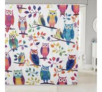 Manfei Rideaux de douche à motif feuilles de style rustique - Rideaux de salle de bain esthétiques et imperméables avec 12 crochets pour baignoire, décoration de chambre d'enfant (182,9 cm de large x