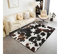 Manfei Tapis antidérapant en peau de vache pour enfants, garçons et filles - Tapis de sol en peau de vache pour enfants, garçons et filles - Tapis de sol en forme d'animal de la ferme occidentale