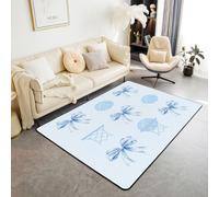 Manfei Tapis de basket-ball pour enfants, adolescents et adultes, avec nœud chic, envers antidérapant et lavable, pour table de chevet, tendance pour filles et garçons, ne perd pas ses poils (91 x 152