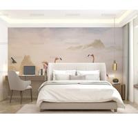 ManFototapete Papier Peint Intissé Flamant Décoration Murale Poster Tableaux Muraux Salon Chambre Art Mural 250(W) X175(H) Cm