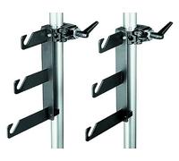 Manfrotto 044 Pack de 2 Crochets Triples avec Clamps Noir