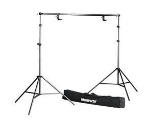 Manfrotto 1314B Kit de dérouleur de Fond Noir Bras téléscopique 3 Sections 2 Supports 2 Pinces Sac de Transport.