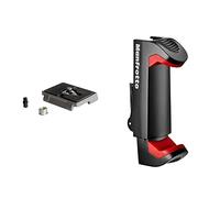 Manfrotto 200PL, Plaque de dégagement Rapide avec vis 1/4 Pouce, Compatible avec DSLR, Appareil Photo Compact, sans Miroir & MCPIXI - Pince Universelle pour Smartphone, Version Pro